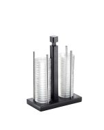 Porta ciotole 36 Pezzi con ciotole in vetro Ø 6 cm Wengè