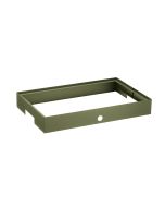 Base bassa acciaio verniciato colore Salvia h 7,5 cm
