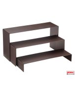 Alzatine salva spazio set 3 pezzi di diverse altezze colore Caffè