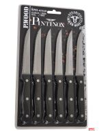 Coltelli Bistecca e Pizza set 6 pezzi Pwood Regular Pintinox