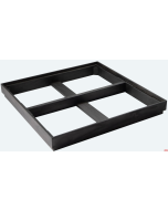 Cornice legno massello Nera 40x40xh 5 cm Domino