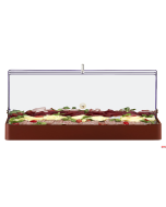 Porta affettati/formaggio refrigerato rettangolare 29x48xh21cm c/cupola