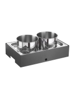 Porta Champagne refrigerato a ghiaccio completo base Carbone