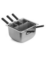 Pentola cuoci pasta a induzione con 4 settori in acciao inox 18/10