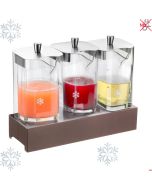 Distributori refrigerati Cereali o Succo con 3 Brocche opzione 4 colori Caleido