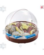 Porta Affettati/Formaggi refrigerato con cupola ø 43 x h 29 cm corten