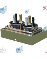 Porta Champagne o ghiaccio refrigerato completo base Salvia