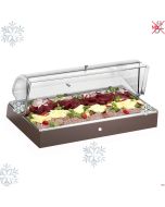 Vassoio affettati refrigerato con cupola e base Caffe Pinti 