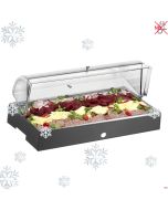 Vassoio affettati refrigerato con cupola e base Carbone Pinti 