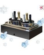 Porta Champagne refrigerato o ghiaccio completo di base Carbone