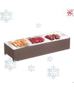 Piastra refrigerata inox piccola per Sushi cm 39 x 12,8 x H 7,5 Caffè