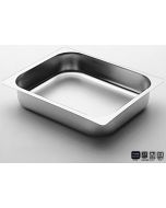 Gastronorm 1/2 teglia inox 18/10 bordo piano h 65 mm