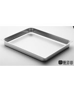 Gastronorm 2/1 teglia inox 18/10 bordo piano in h 20 mm 