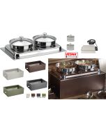 Zuppiera 2 stazioni riscaldata con fornelletti Lt.10 opzione colore base