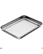 Bacinella pasticceria inox cm 30x22xh2 spessore mm 0,7