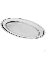 Piatto da portata ovale inox 42x29 cm spessore 0,7 mm