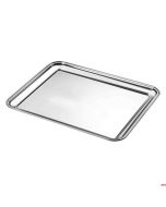 Vassoio rettangolare inox 10/18 cm 40x33 spessore mm 0,7