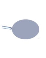 Pala pizza ovalizzata in alluminato Ø 20 cm con manico corto
