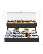 Vetrinetta refrigerata affettati/burro/marmellata con base inox nera o corten