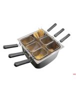 Cuocipasta a induzione completo 6 settori inox 18/10 Lt.22 Pinti 