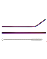 Cannucce PVD Arcobaleno dritte Set 12 pz ø 6 mm 21,5 cm con 1 scovolino