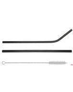 Cannucce PVD Black con piega Set 12 pz ø 6 mm 21,5 cm con 1 scovolino