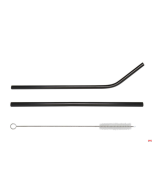 Cannucce PVD Black dritte Set 12 pz ø 6 mm 21,5 cm con 1 scovolino