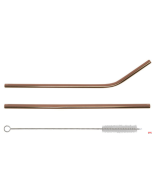 Cannucce PVD Cooper dritte Set 12 pz ø 6 mm 21,5 cm con 1 scovolino