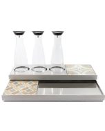 Espositore refrigerato/3 Caraffe Base in legno bianco 60x40xh5cm