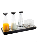 Espositore refrigerato completo con 3 Caraffe e base in legno wengè