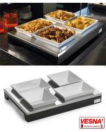 Espositore Bar neutro con 4 ciotole in porcellana Trendy