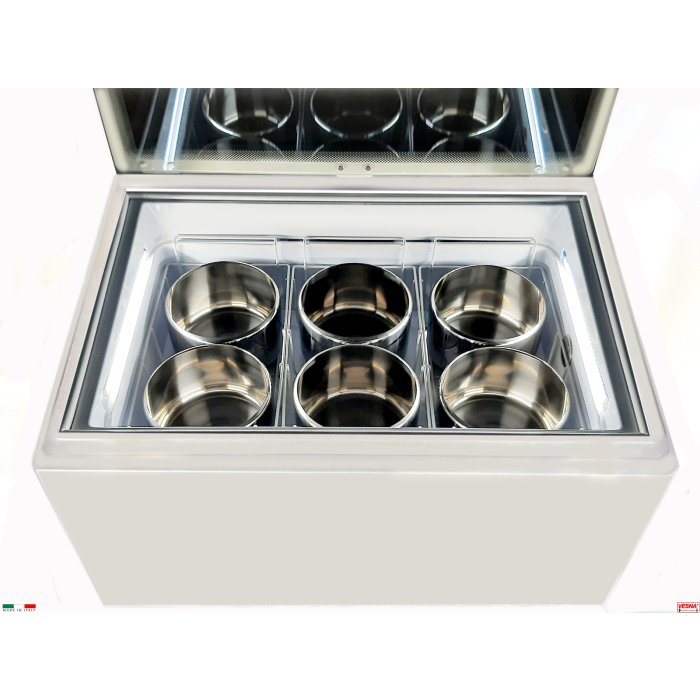 THXSUN 6 vassoi refrigerati da portata, contenitori da banco per